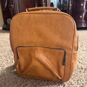 Tan Leather Backpack